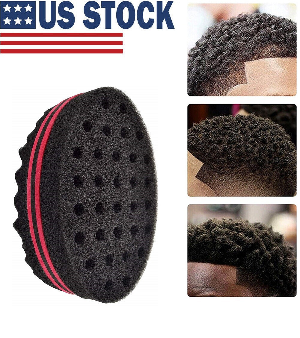 Barber Hair Brush Sponge Double Side Locking Afro Curl Twist Dreads
