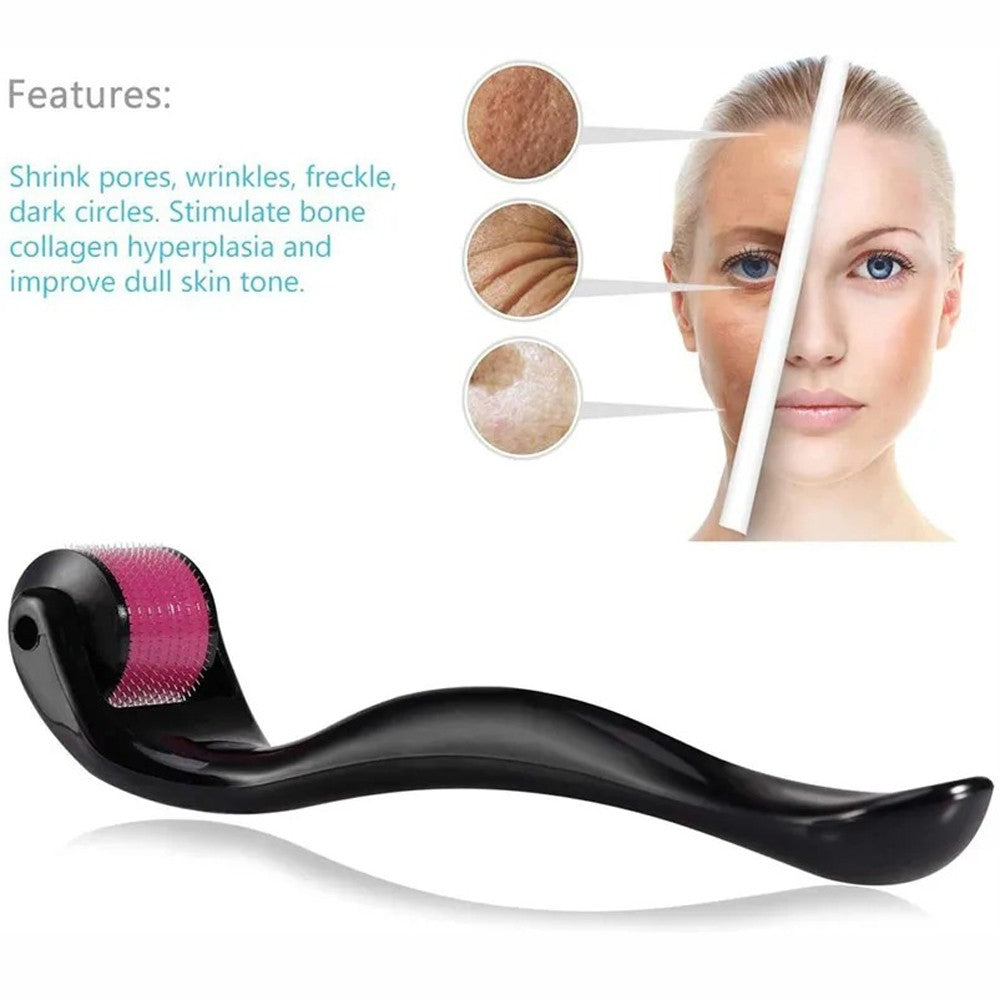 3-Piece Microneedle Derma Roller Set with 0.25mm 0.50mm & 1.50mm Needles for Skin & Hair Care