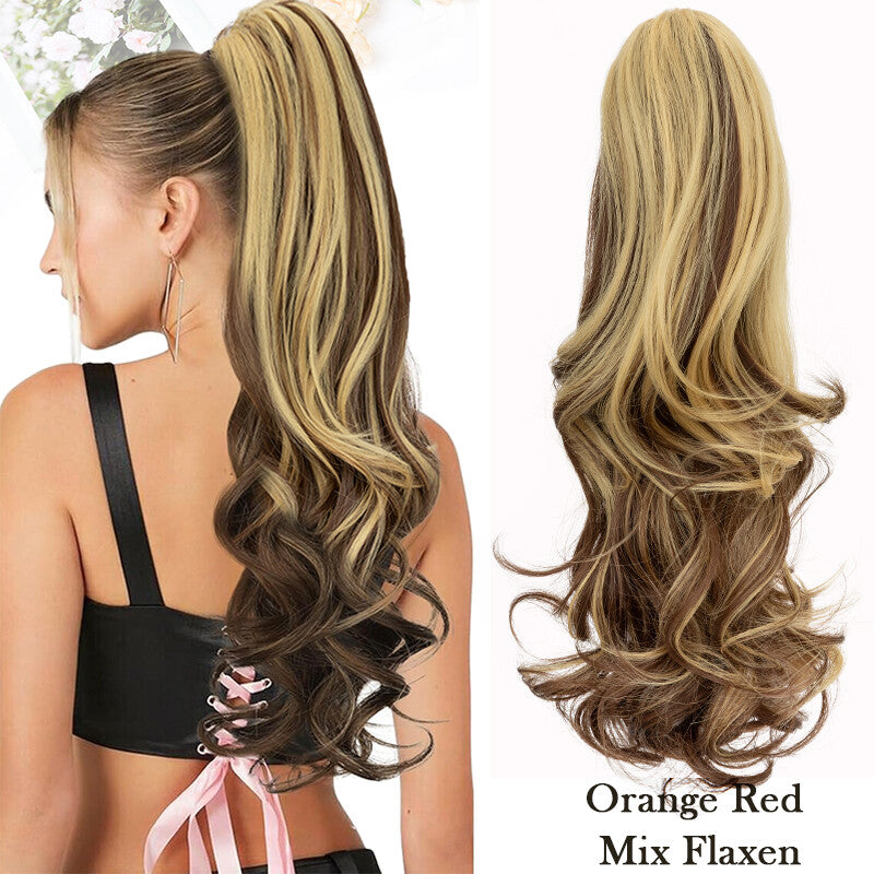 Extra Thick 12-Inch Clip-In Ponytail Hair Extension - Natural & Wavy