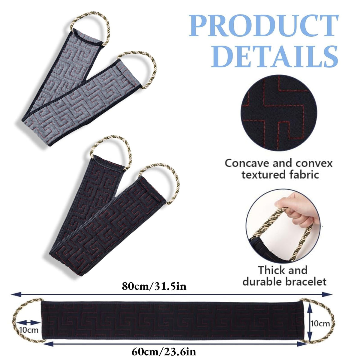 2Pcs Exfoliating Back Scrubber for Shower, 32 1 Count (Pack of 2),