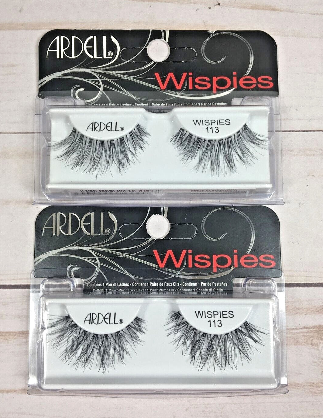 False Eyelashes Ardell Wispies #113 - 2 Pairs, Reusable