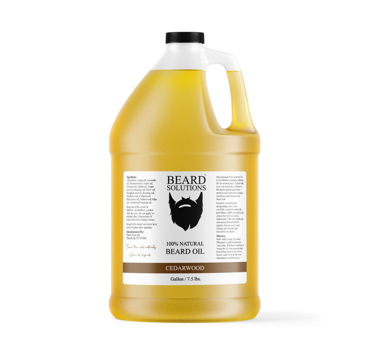 Natural Beard Oil Gallon - Bulk 7.5 lbs Men’s Hair Growth & Nourishing Serum
