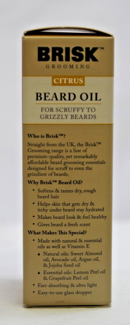 Citrus Beard Oil - 1.7 Oz Nourishing Beard Hydrating Oil for Men