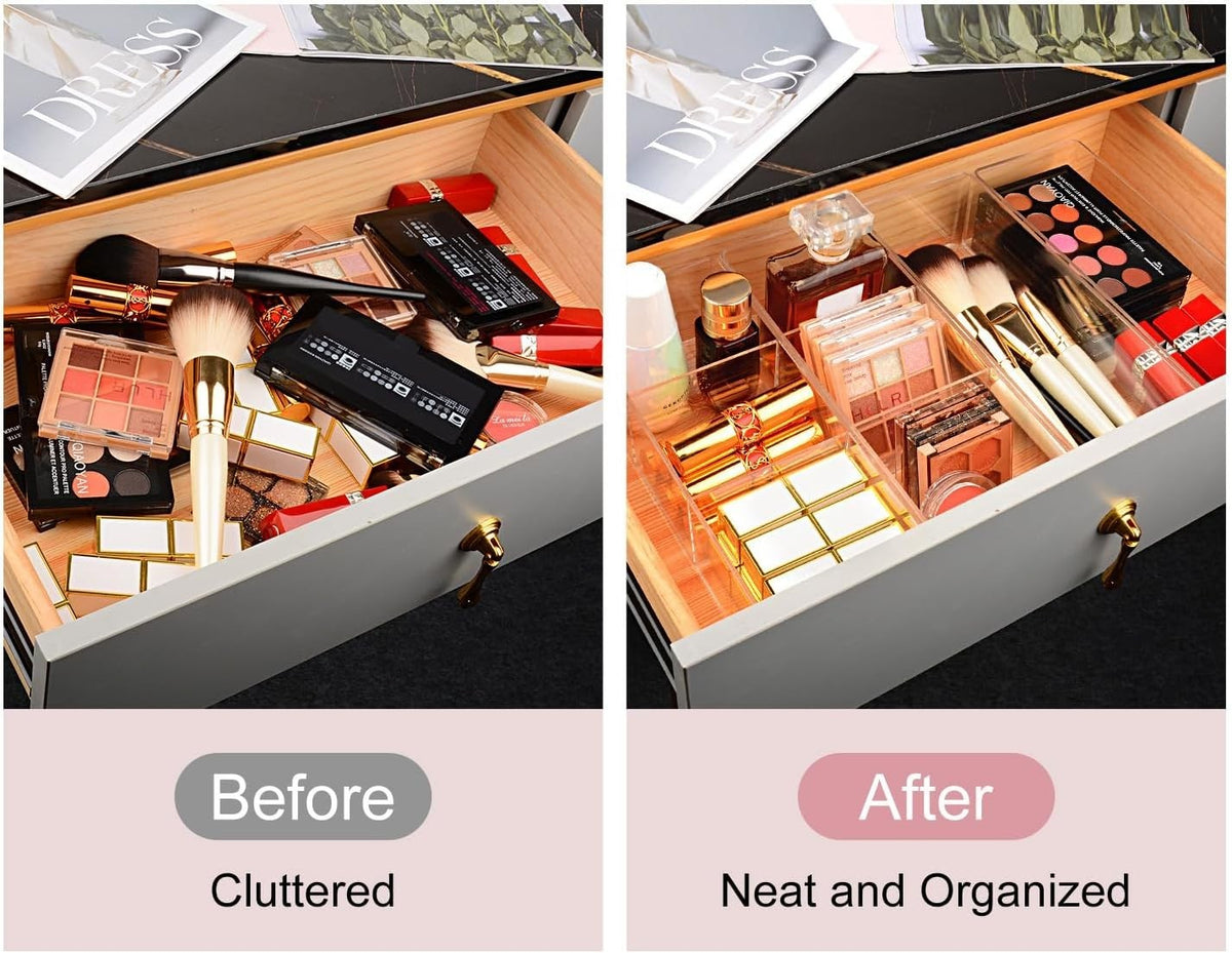 Acrylic Bathroom Organizer Drawer Cosmetic Storage Case - Vanity
