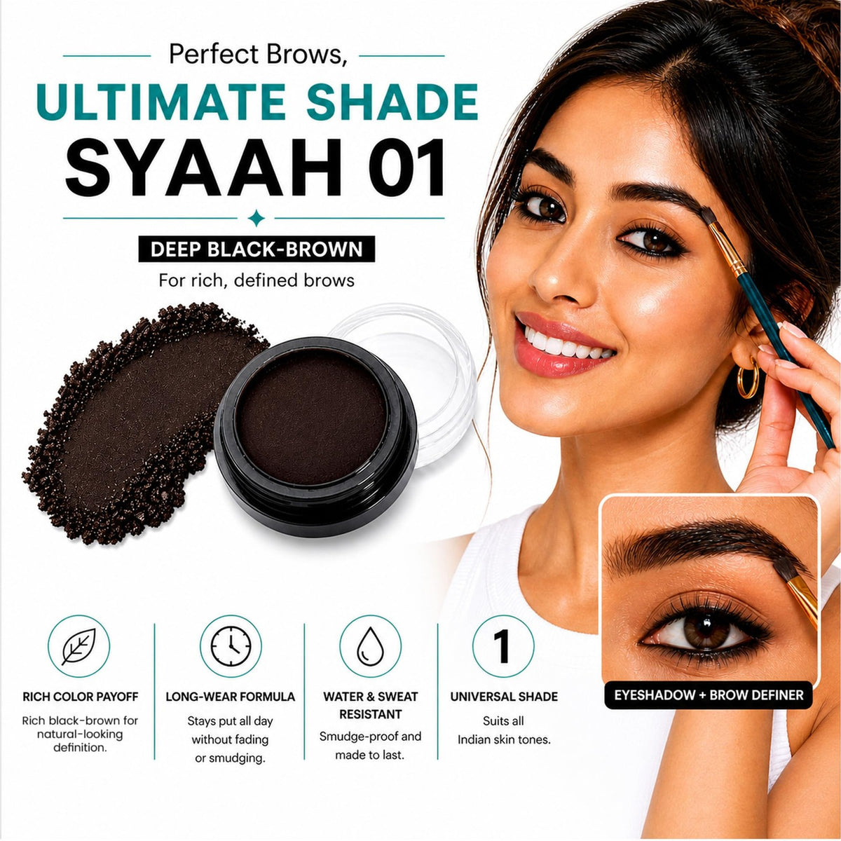 3-in-1 Kajal & Eyebrow Pack - Long-Lasting, Smudge-Proof, Vegan