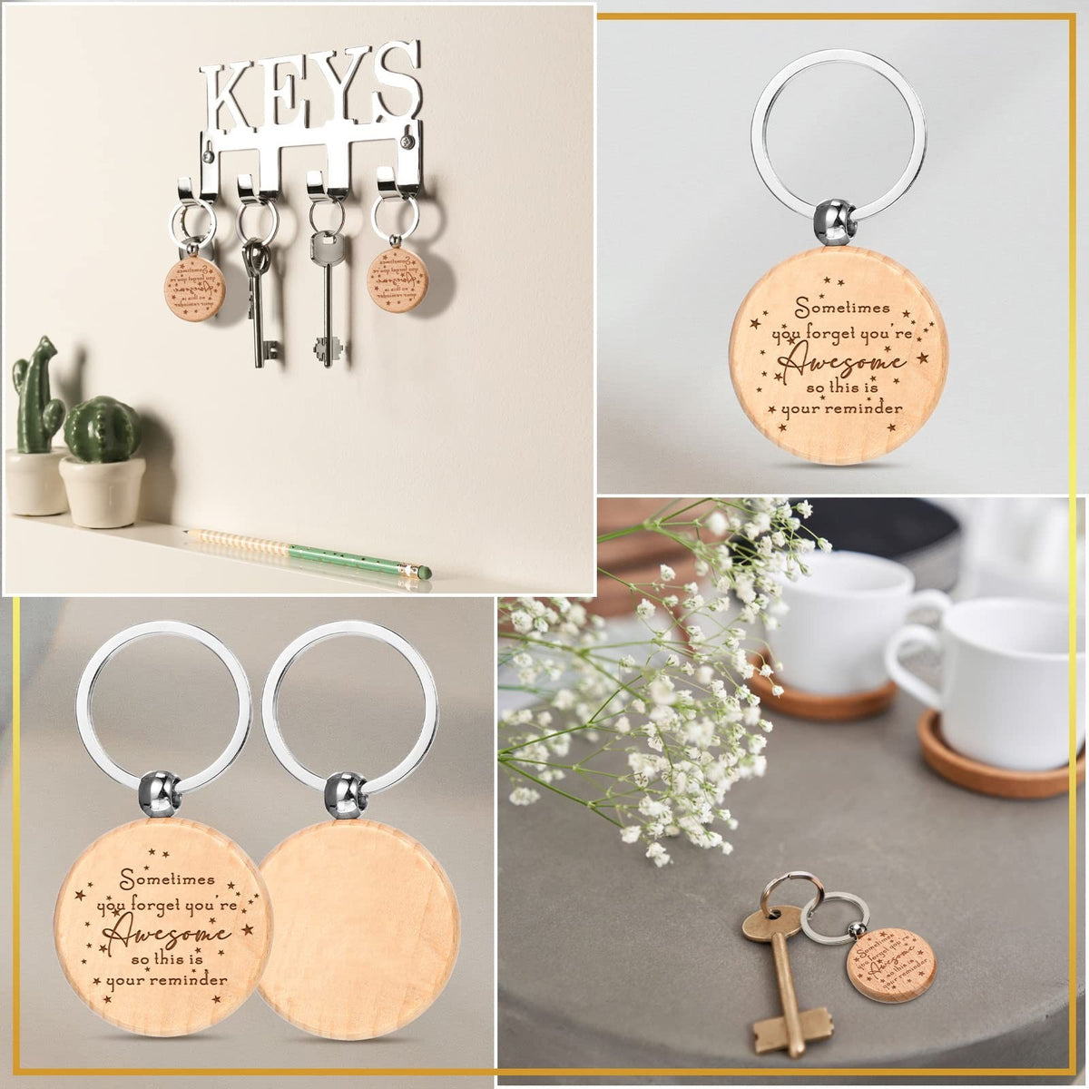 You're Awesome 50-Piece Employee Appreciation Keychains Gift Set