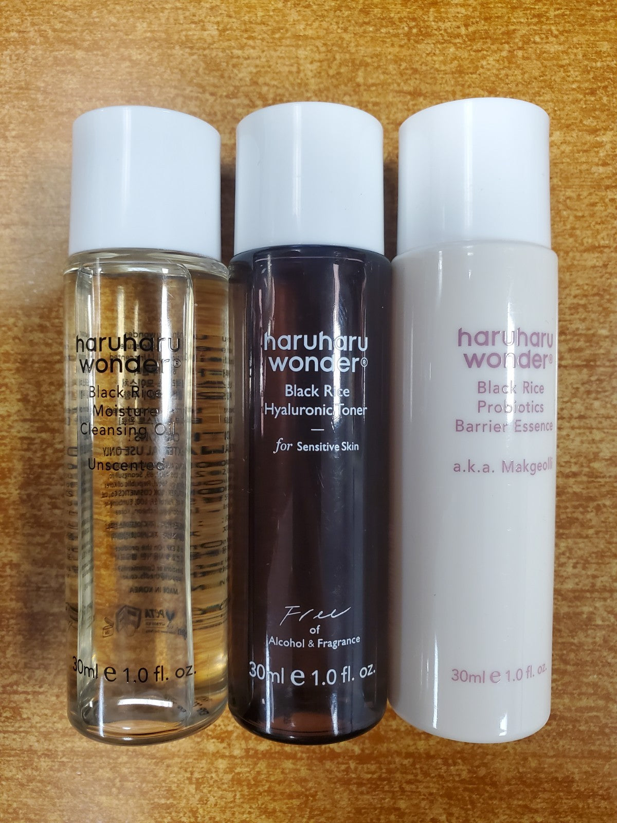 3 Pack Black Rice Oil, Toner & Barrier Essence - Skincare Set