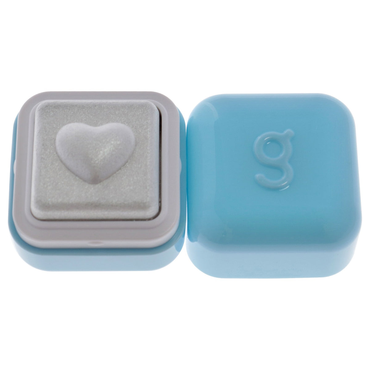 Women’s Heart-Shaped Highlighter - Bubbles Blue Shimmery Glow Makeup