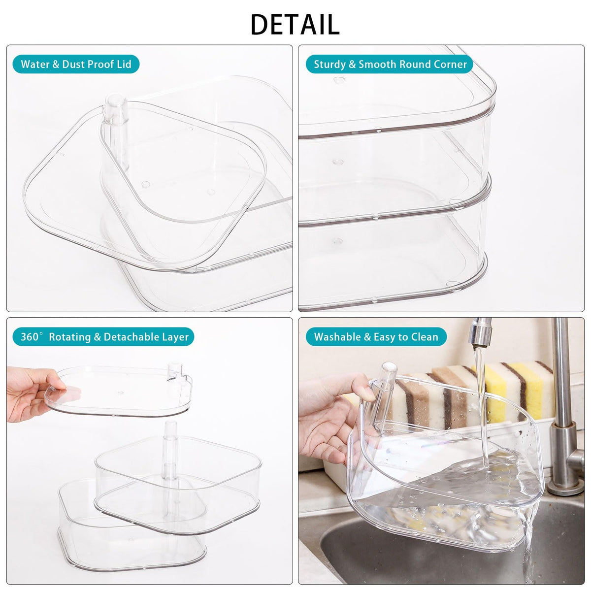 Large Rotating Hair Accessories Organizer for Girls & Women