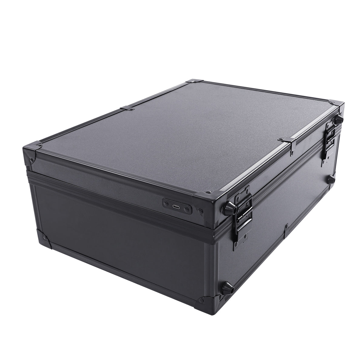 Travel Makeup Bag with LED Light Mirror and Organizer - Black