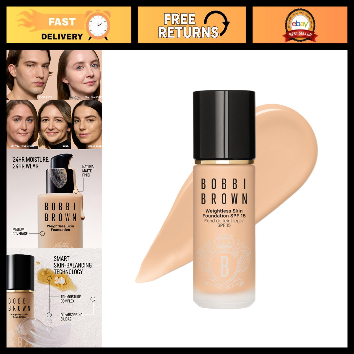 Weightless Liquid Foundation SPF 15 Oil-Control Matte Finish 24-Hour