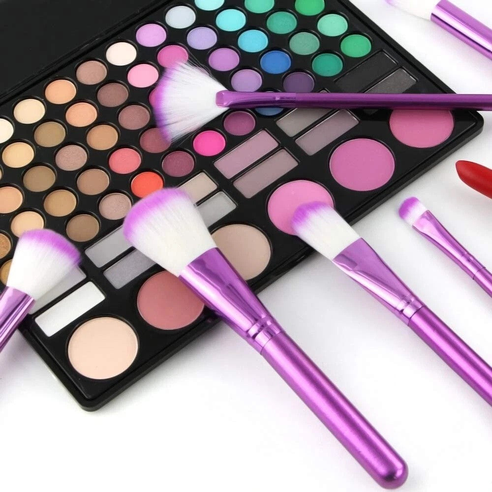 Pro 22Pcs Makeup Brush Set Flat Top Kabuki for Liquid & Cream Foundations