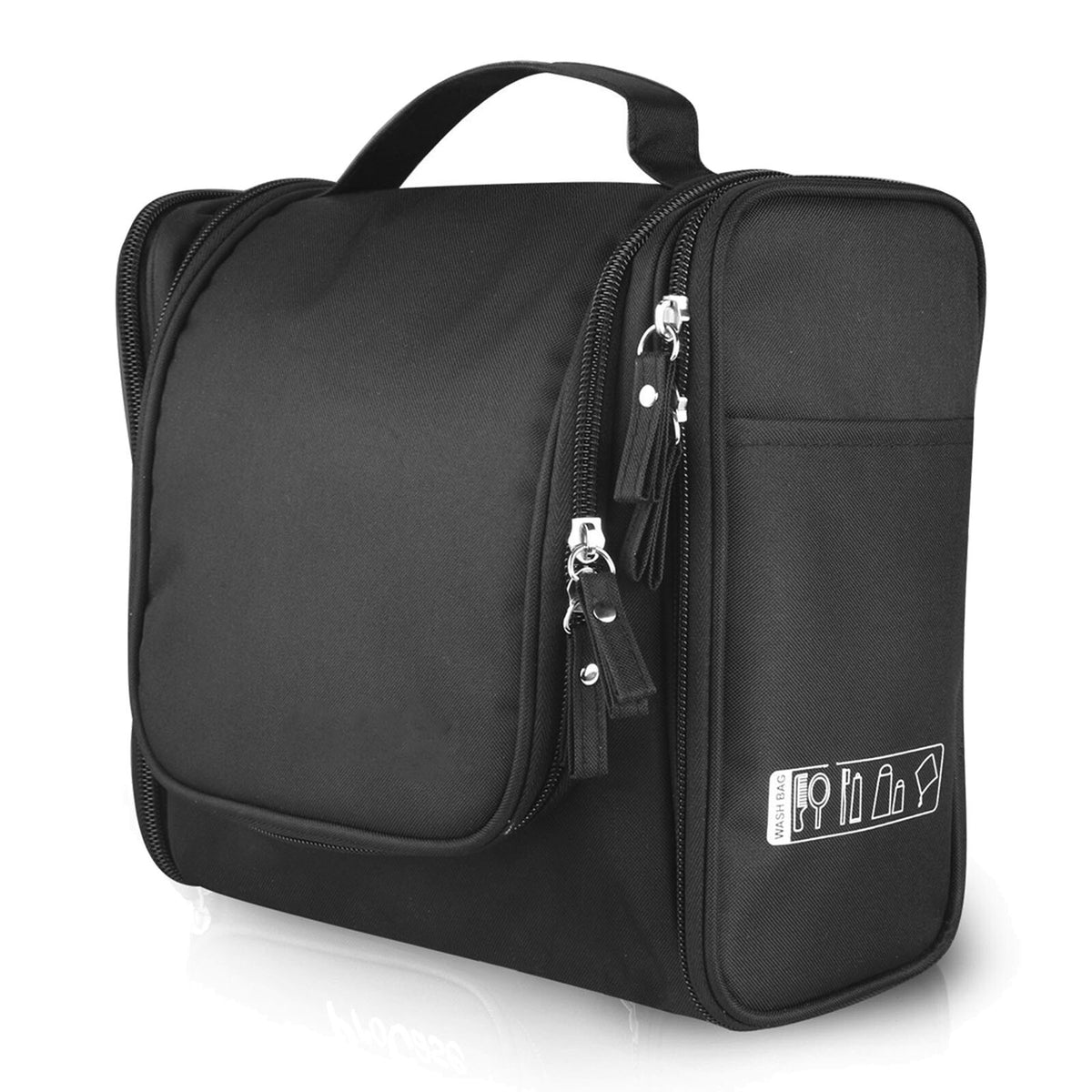 Water-Resistant Travel Toiletry Organizer Bag Men Women Multiple Compartments