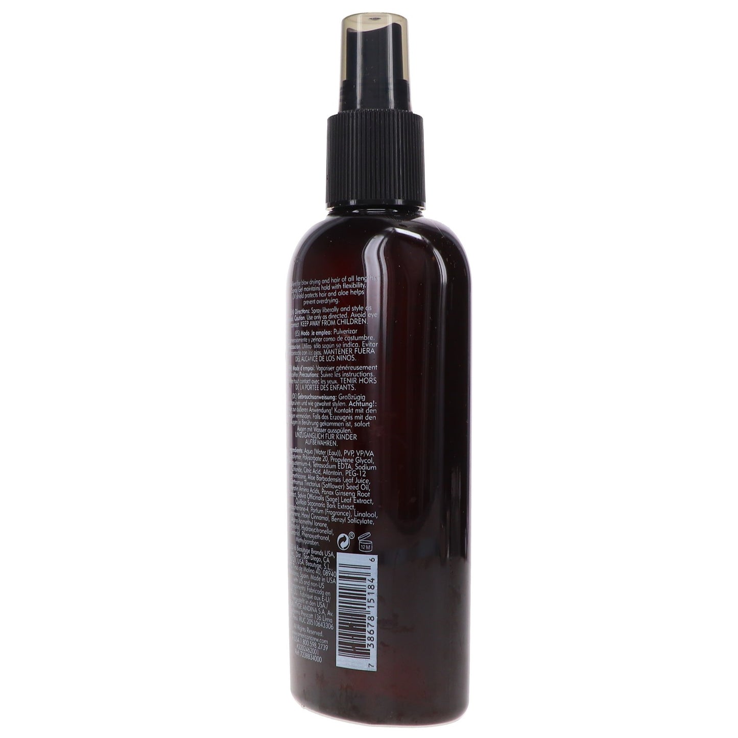 American Crew Medium Hold Hair Spray Gel 8.4 oz - Alcohol-Free, UV Protection, Natural Finish