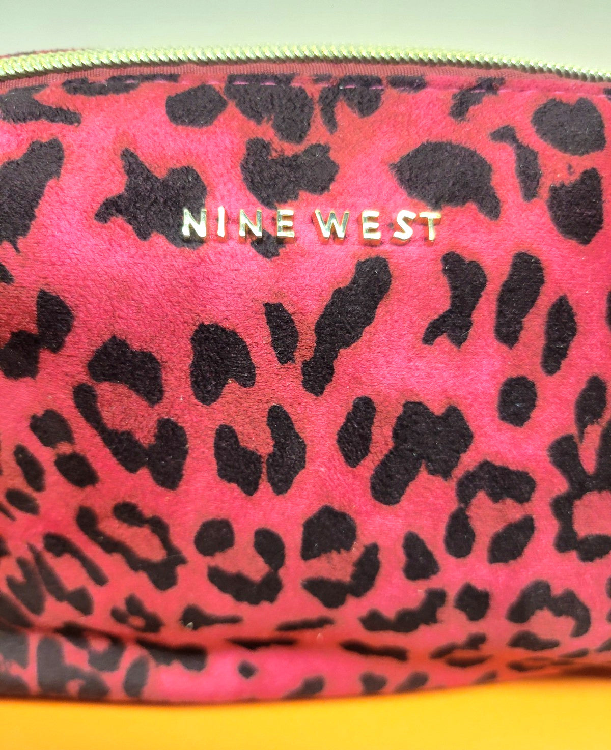 Nine West Travel Cosmetic Bag with Toiletry Bottle - Animal Print