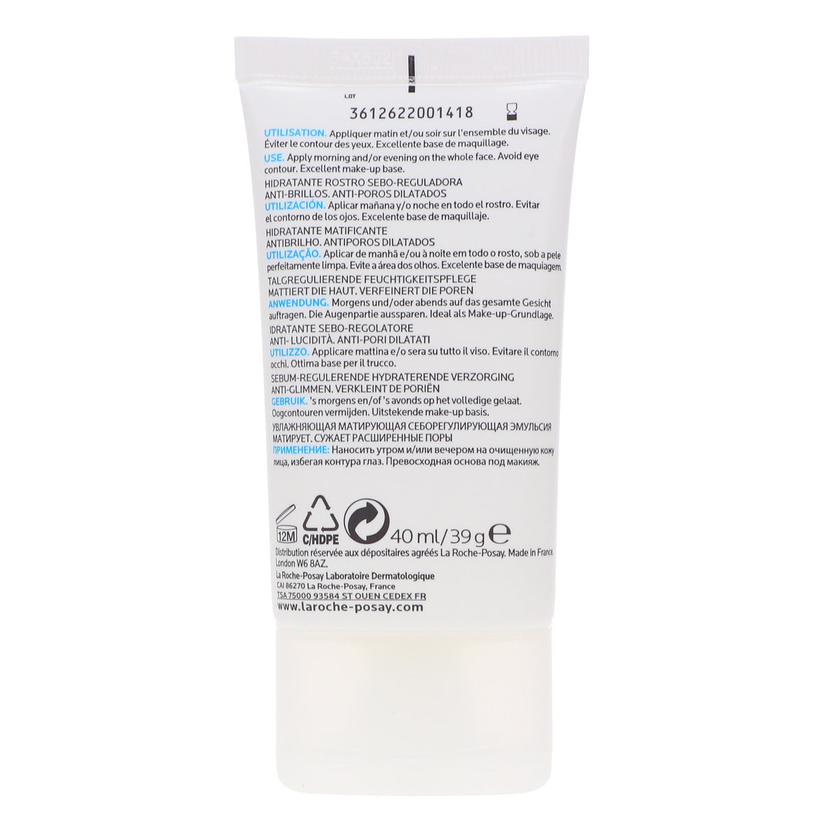 Effaclar Mat Mattifying Moisturizer for Oily Skin - 1.3 oz | Long-Lasting Shine Control
