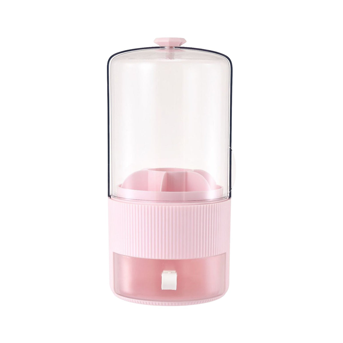 Pink Makeup Brush Organizer with Cover - Cosmetic Brush Storage Box