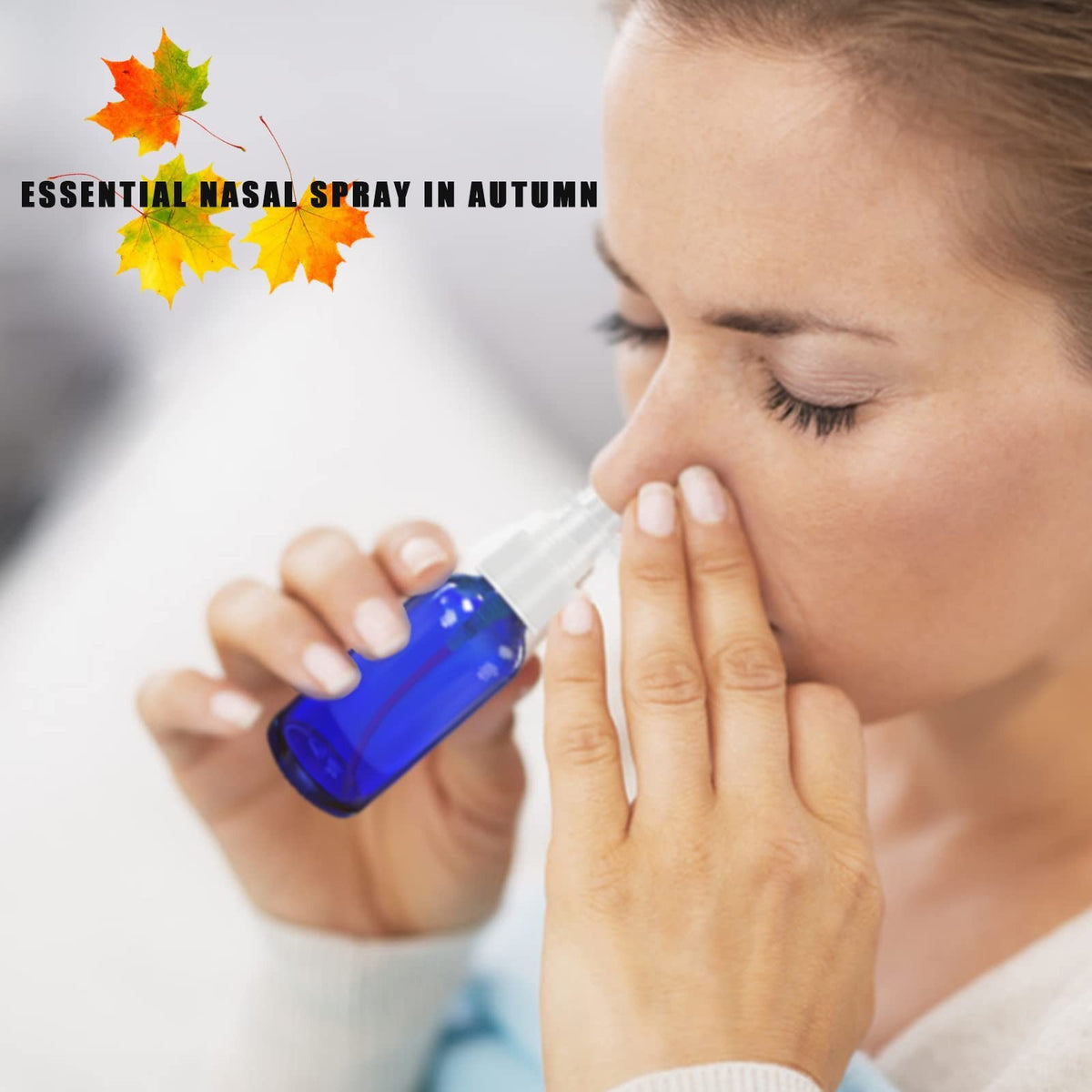 Refillable Glass Nasal Spray Bottles Set - 1oz (30ml) with Pump & Labels