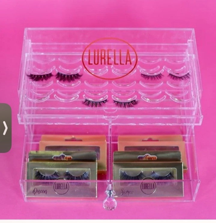 Eyelash Storage Crystal Display Case - Lurella Makeup Organizer