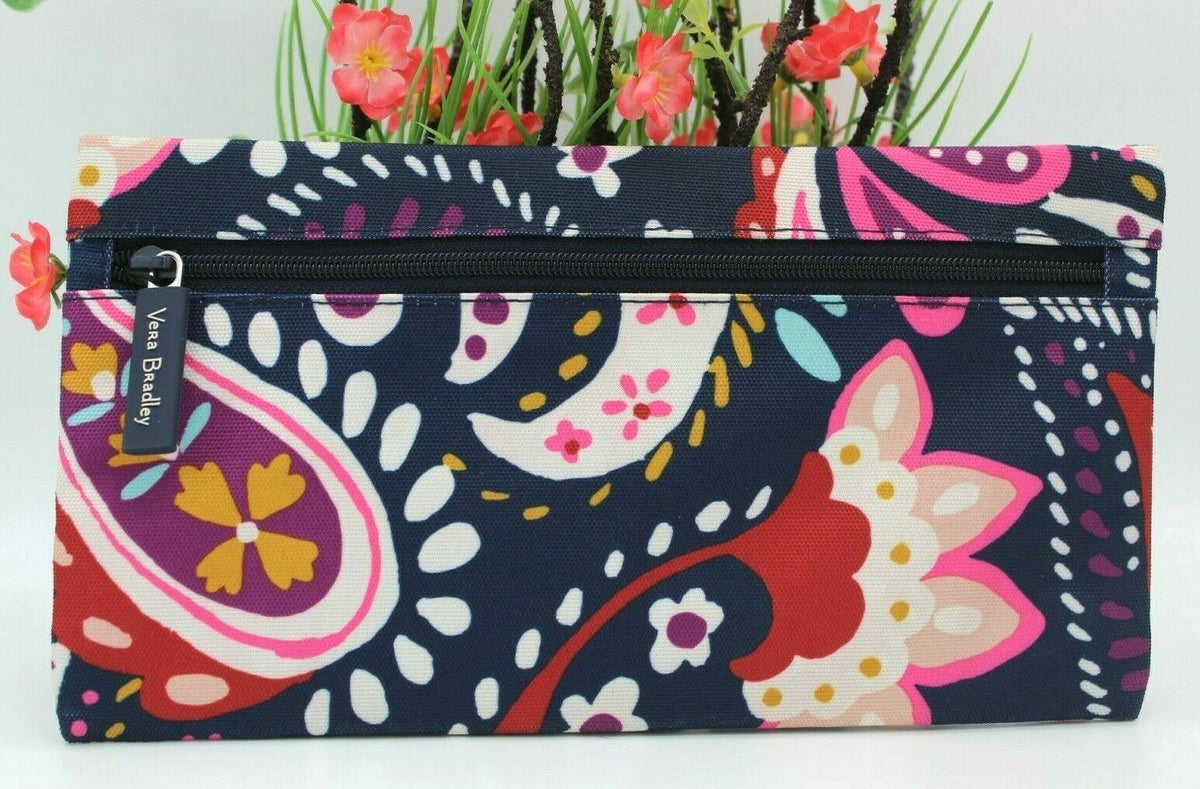 Lightweight Water-Resistant Pencil Pouch with Paisley Pattern - Vera Bradley