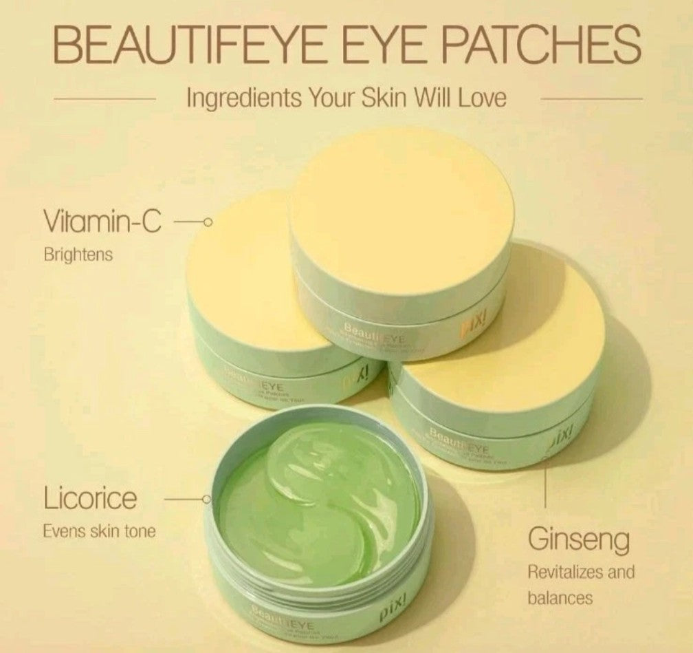 Brightening Eye Patches with Vitamin C - 60 Count, Skin Care for Eye Area