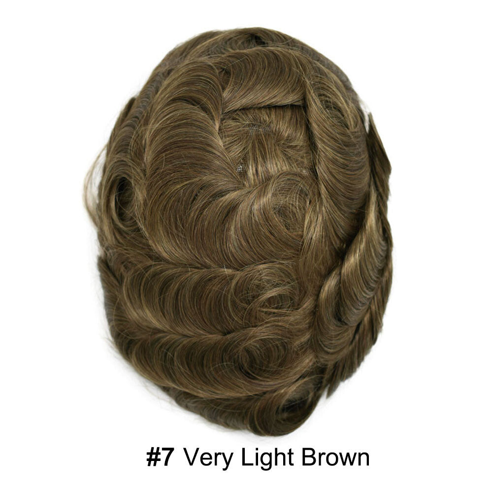 Ultra Thin Skin Hair Replacement System for Men - Natural Hairpiece, 6-10" Sizes & 68 Colors