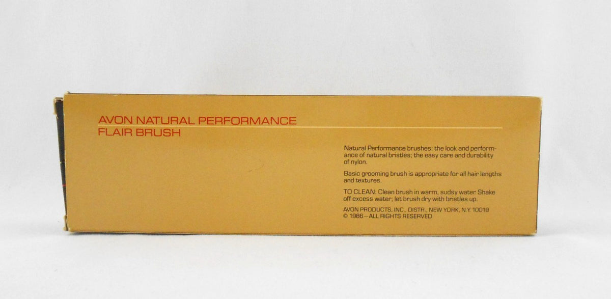 Vintage 1986 Avon Natural Performance Flair Oval Hair Brush Brown