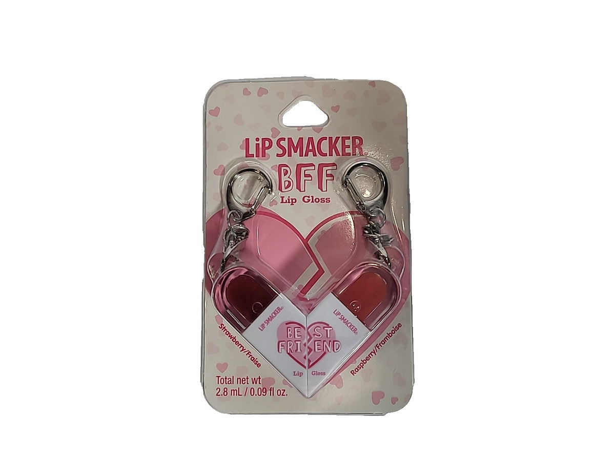 Set of 4 Strawberry Raspberry Lip Glosses - Heart BFF Lip Smacker Lip Balm