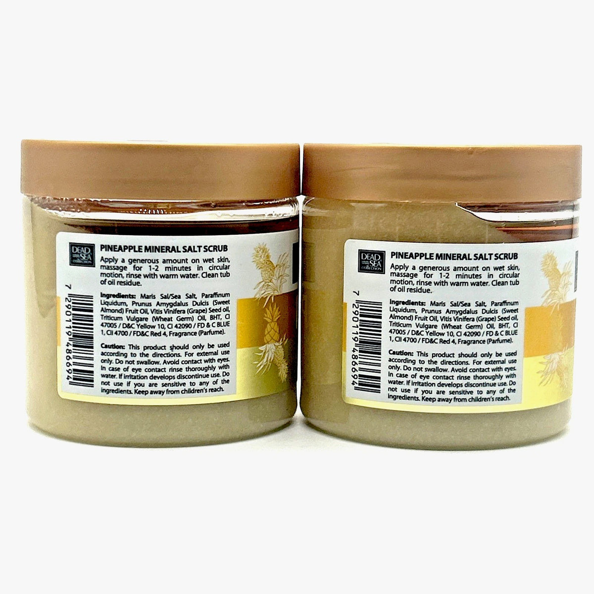 Dead Sea Collection Pineapple Exfoliating Mineral Salt Scrub, 2-Pack