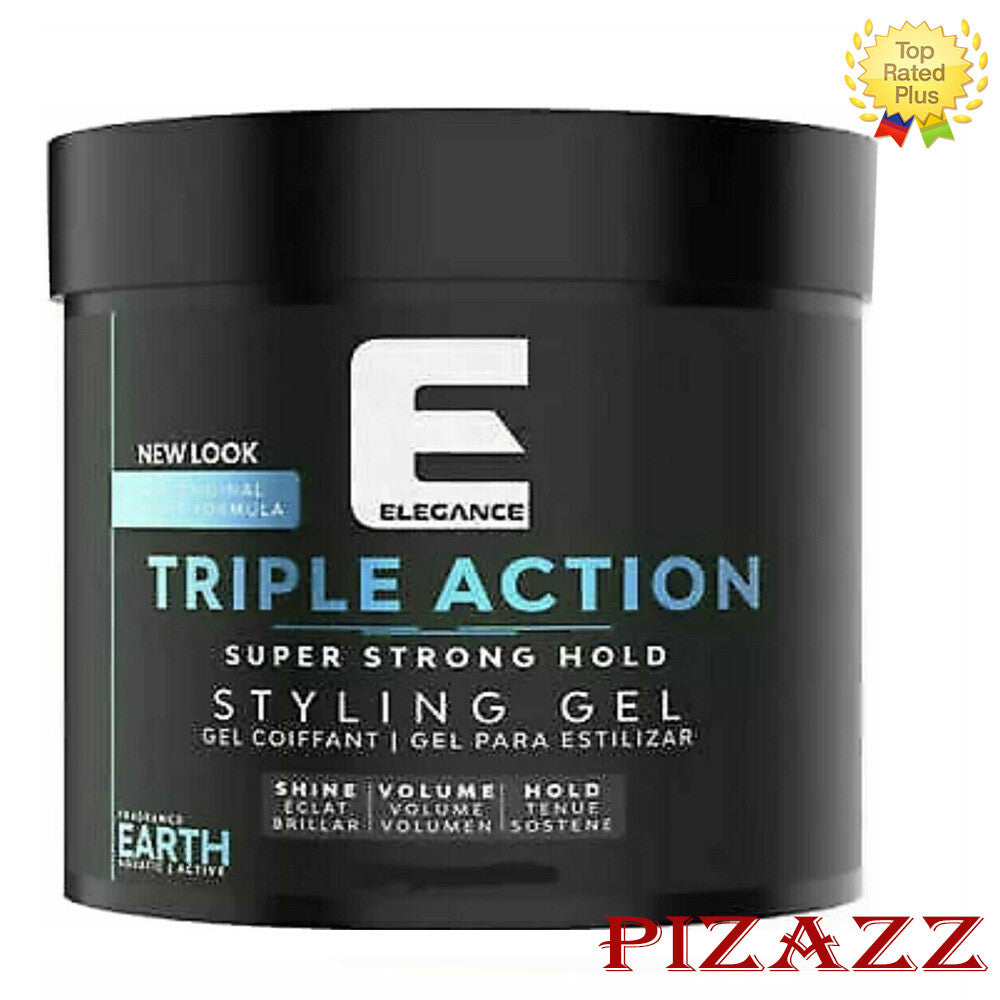 Extra Strong Hold Hair Gel - Triple Action Earth 33.81oz / 1000ml