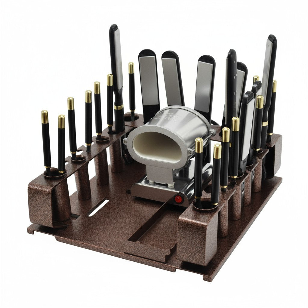 Bronze Curling Iron Holder Organizer for Styling Tools