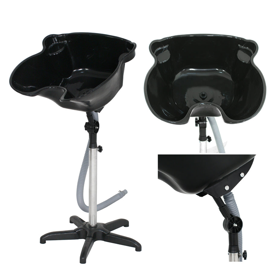 Portable Salon Hair Dryer Stand & Deep Basin Shampoo Bowl Set