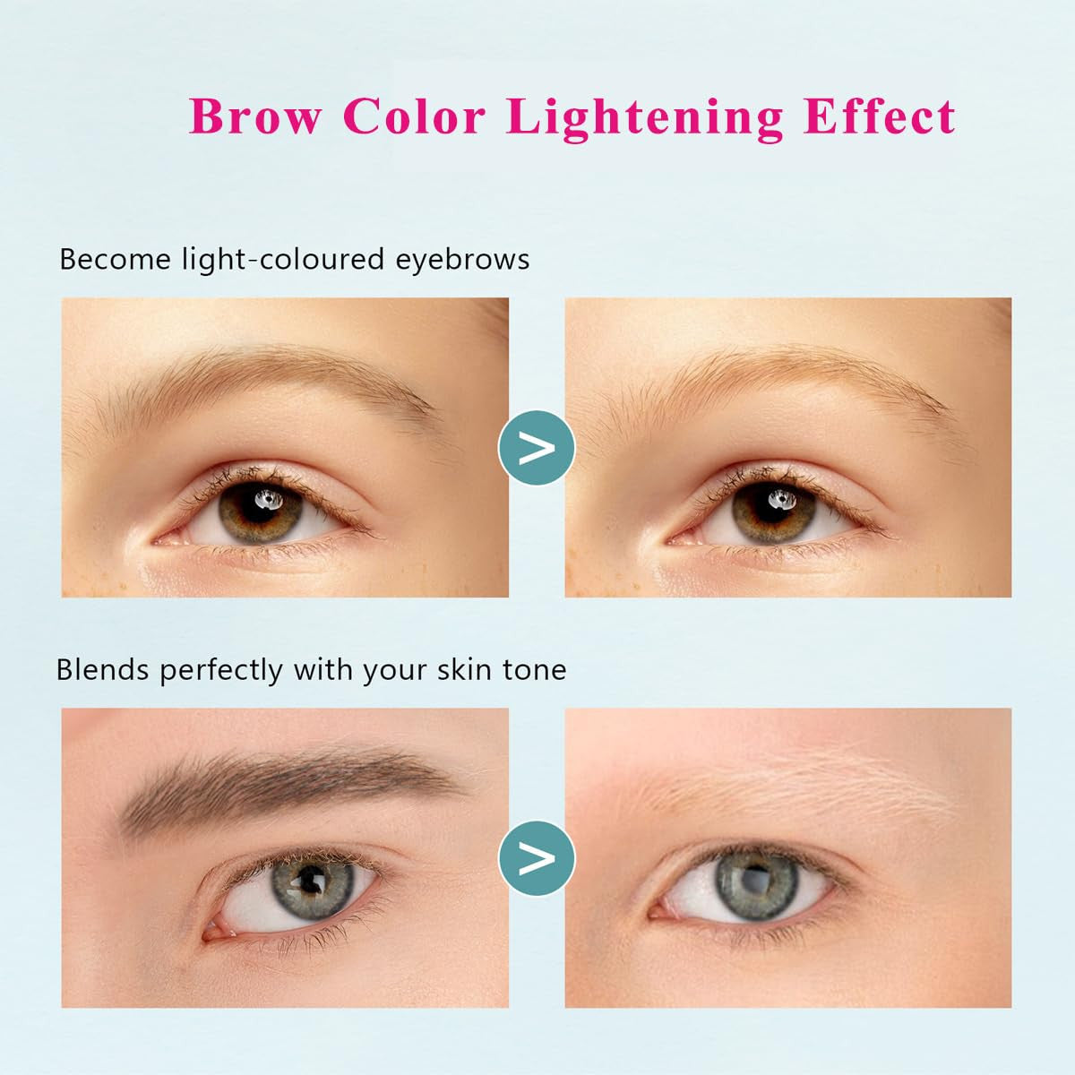 Eyebrow Lightening Cream Kit - Brow Bleach for Dark to Light Brow Color