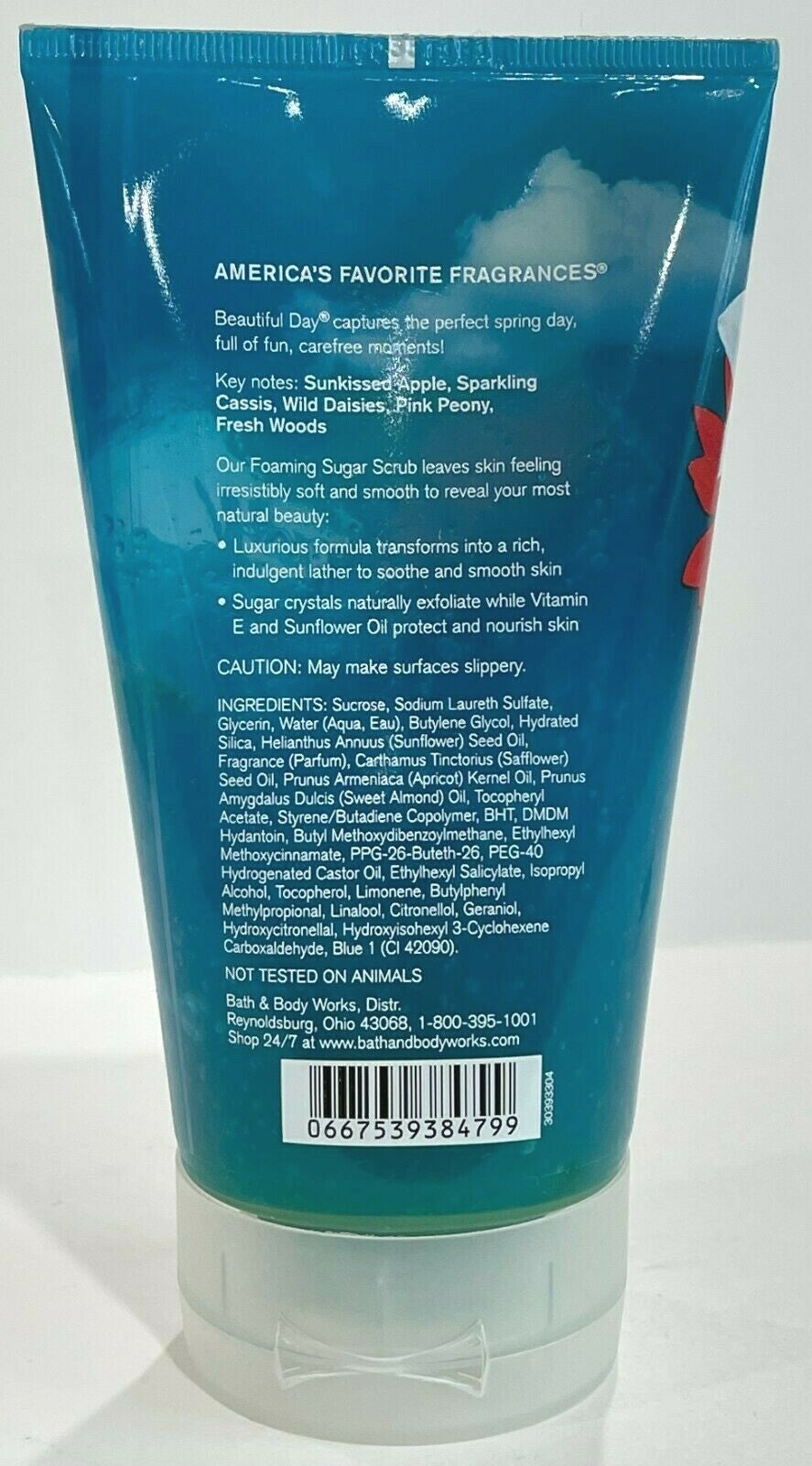 Bath & body works Beautiful Day foaming sugar scrub 8 fl oz / 226 g