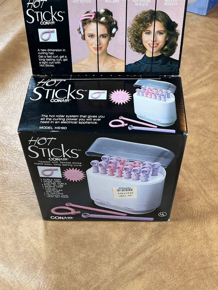 Vintage Conair 80s Hot Sticks Travel Hot Rollers - Flexible Bendable, NEW