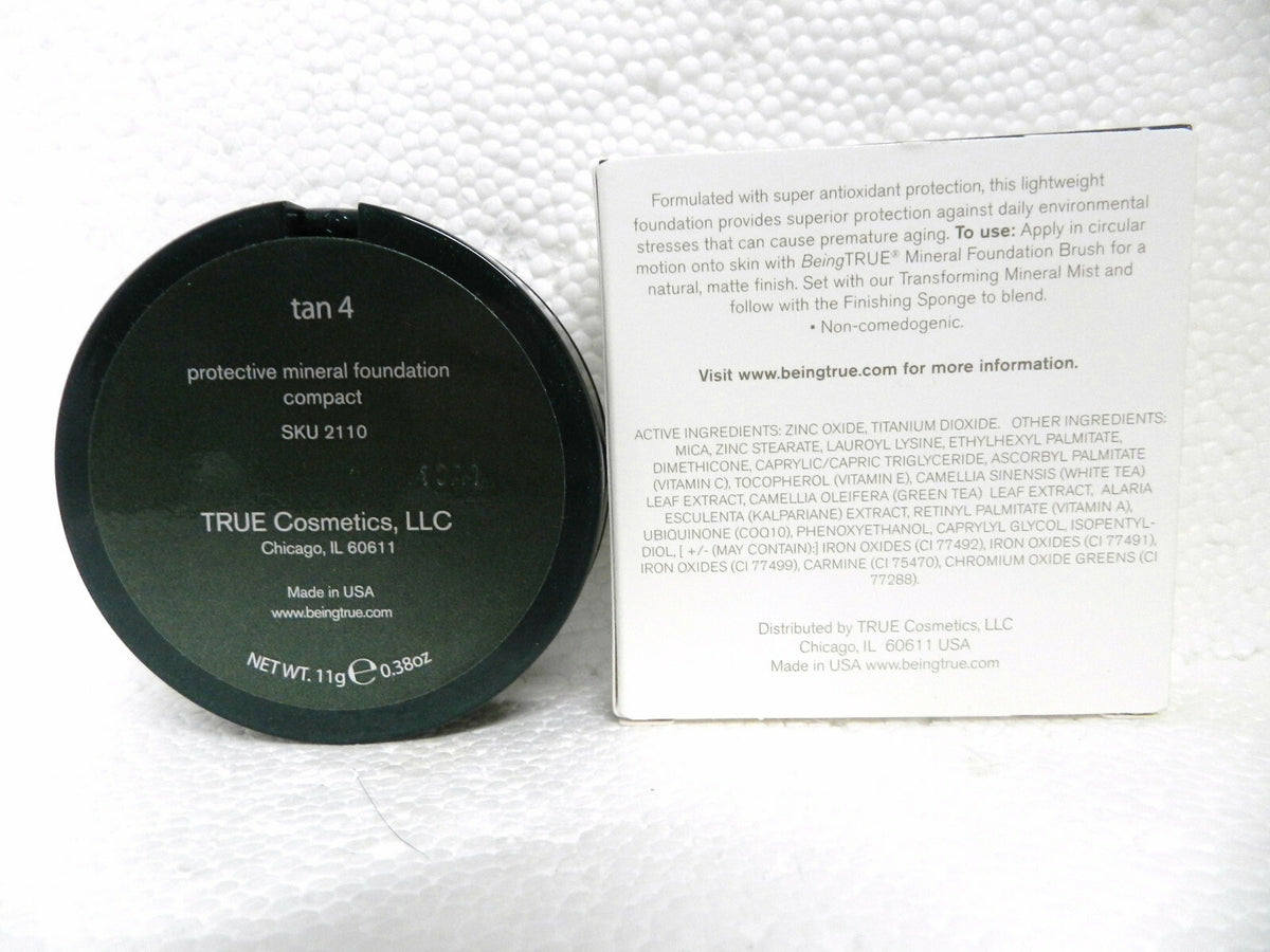 Mineral Foundation Compact SPF 17 Tan Shade Natural Coverage Face Makeup