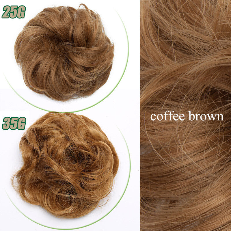 Curly Messy Bun Hair Piece Scrunchie Thick Updo Hair Extensions - Real Human Hair