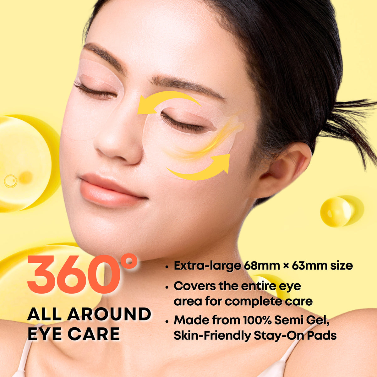 Vitamin C Eye Masks - Brightening Under-Eye Patches for Puffiness & Fine Lines