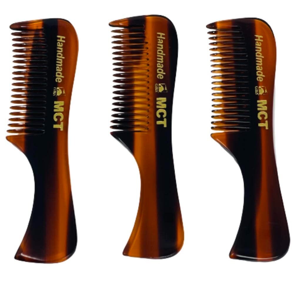 Men's Beard & Mustache Grooming Combs - 3 Pack Pocket Travel Size