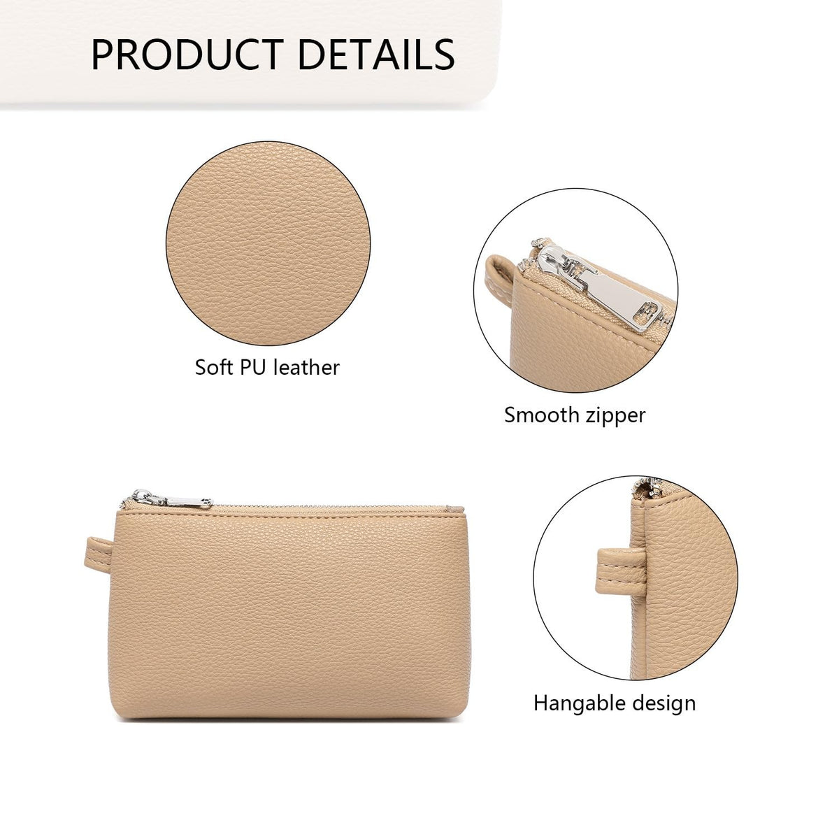 PU Leather Makeup Bag Small Cosmetic Storage Organizer