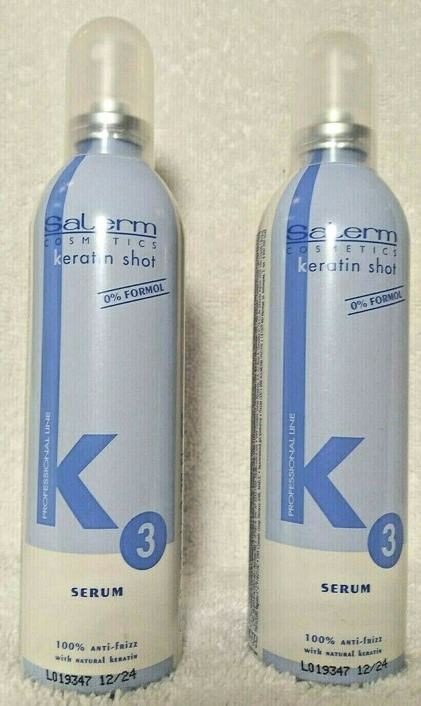 Salerm Keratin Shot Hair Serum - Anti-Frizz Smoothing Treatment Set of 2