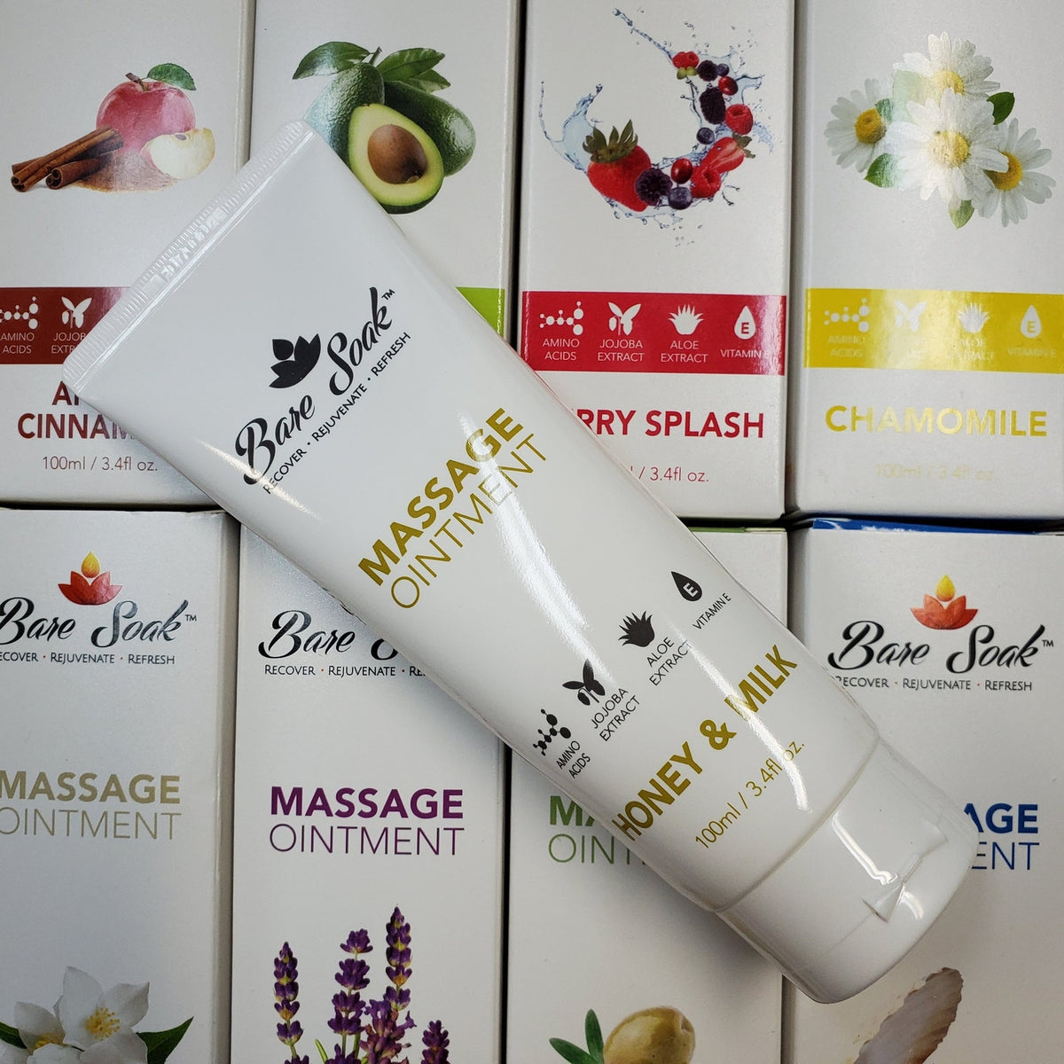 Massage Ointment Lotion 3.4 fl oz - 12 Scents