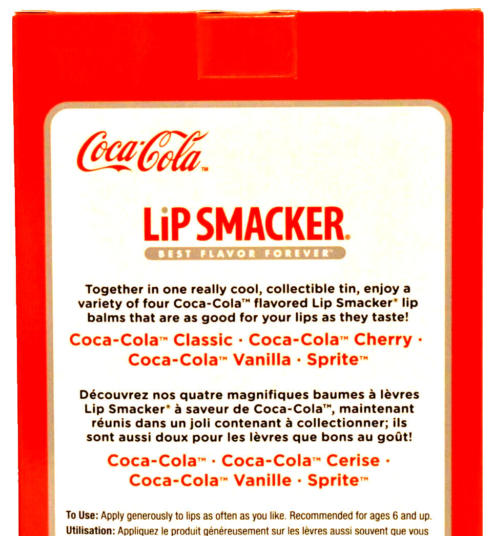 Limited Edition Coca-Cola Lip Balm Set with Collectible Tin - 4 Pack