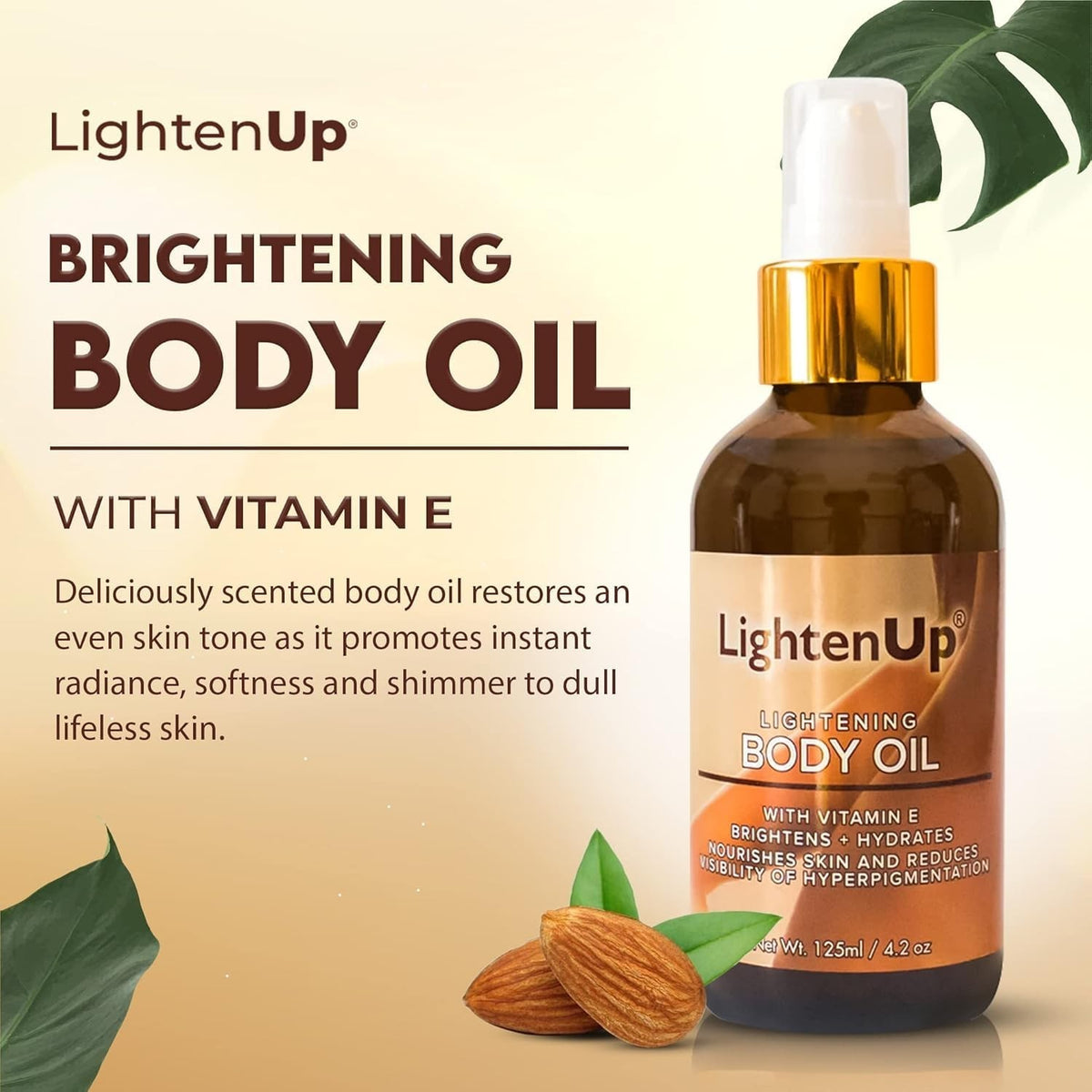 Brightening Body Oil with Vitamin E & Nourishing Oils - 4.2 oz