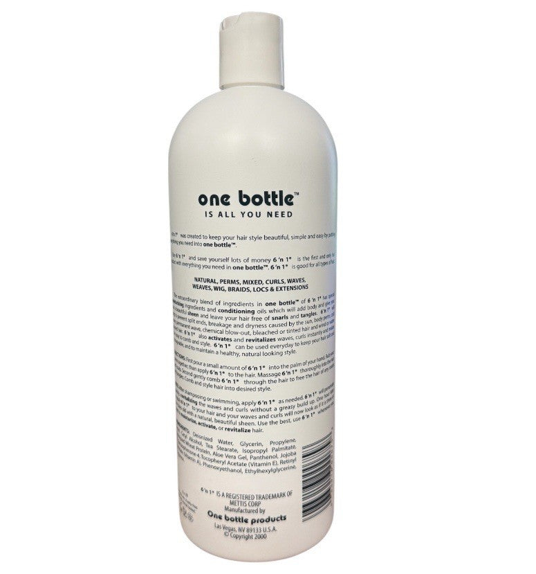 6 N 1 One Bottle Hair Lotion For Natural-Perms-Curls-waves W Aloe