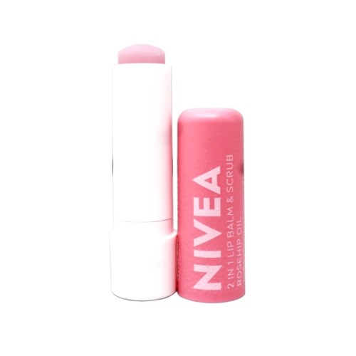 Lip Balm & Scrub Set with Rosehip Oil & Vitamin E - 4 Pack