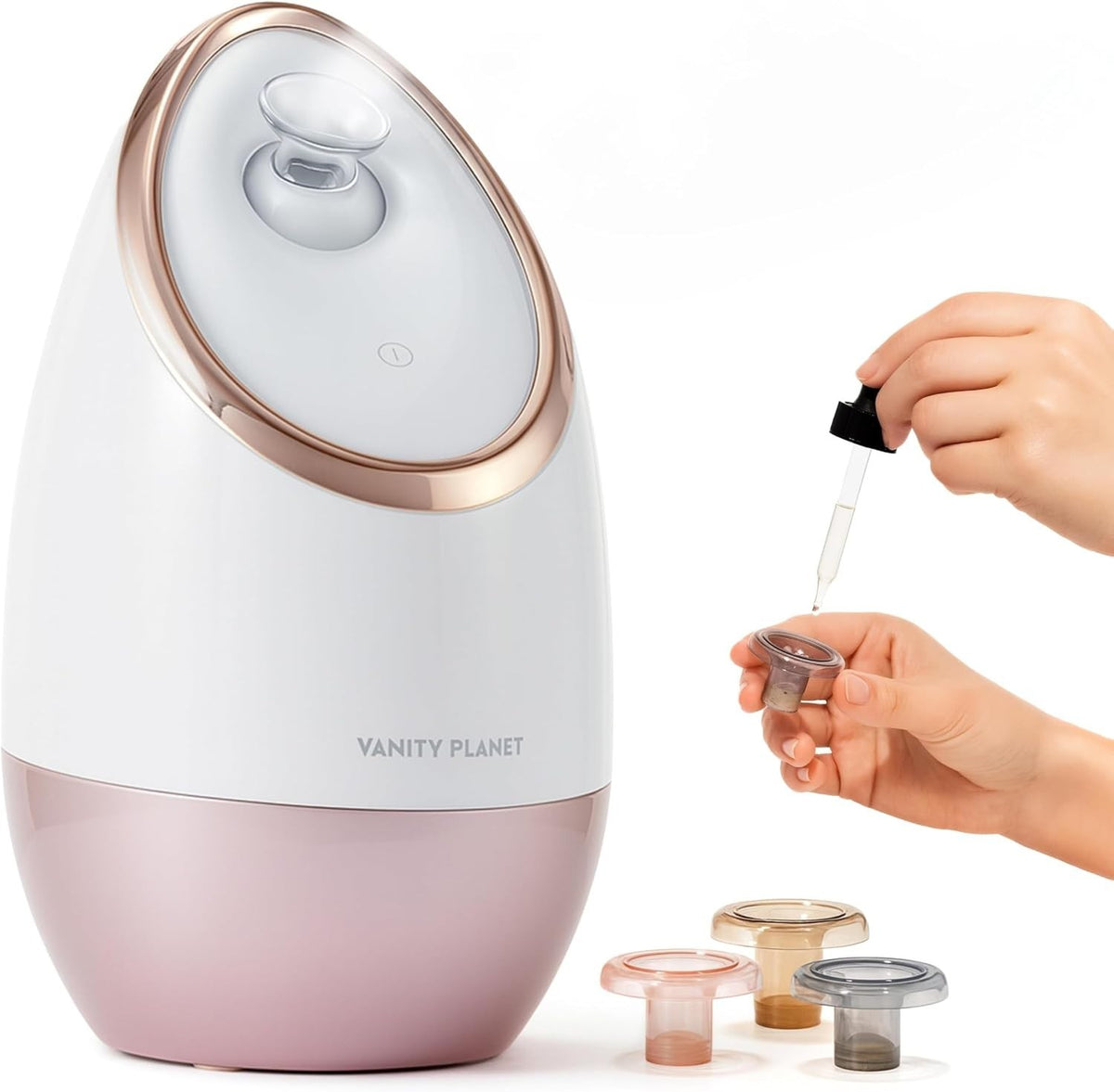 Facial Steamer for Face with Pore Cleansing & Aromatherapy - Rose Gold