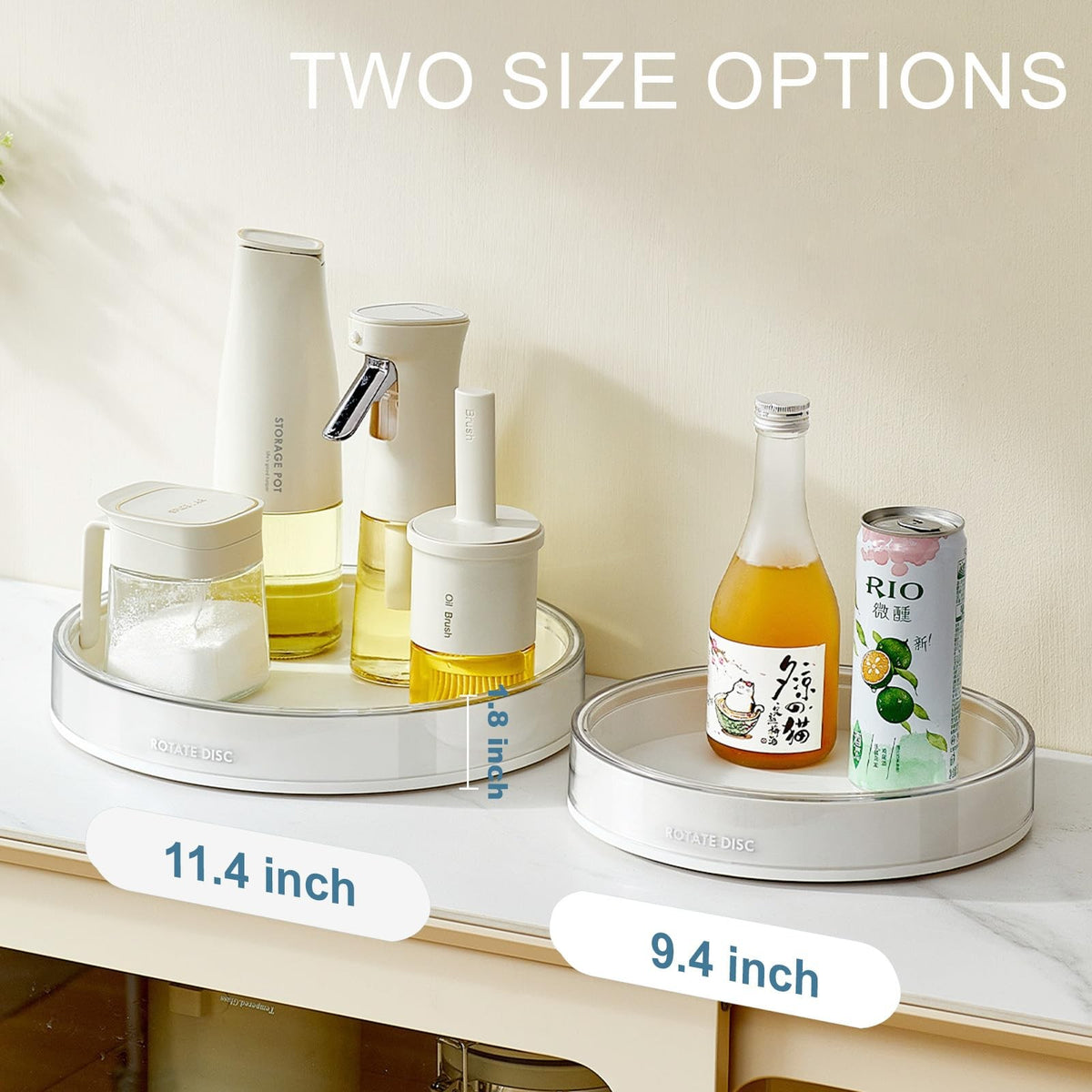 Rotating Makeup Organizer with Perfume Tray and Cosmetic Storage