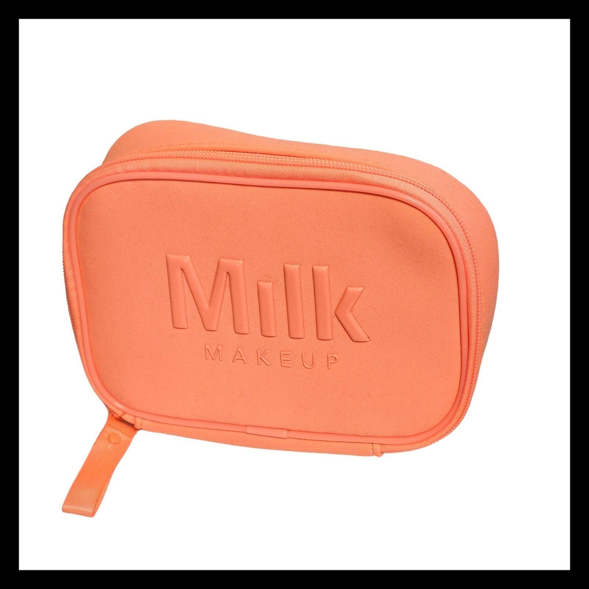 Orange Zippered Cosmetic Makeup Bag Case - Padded Travel Organizer
