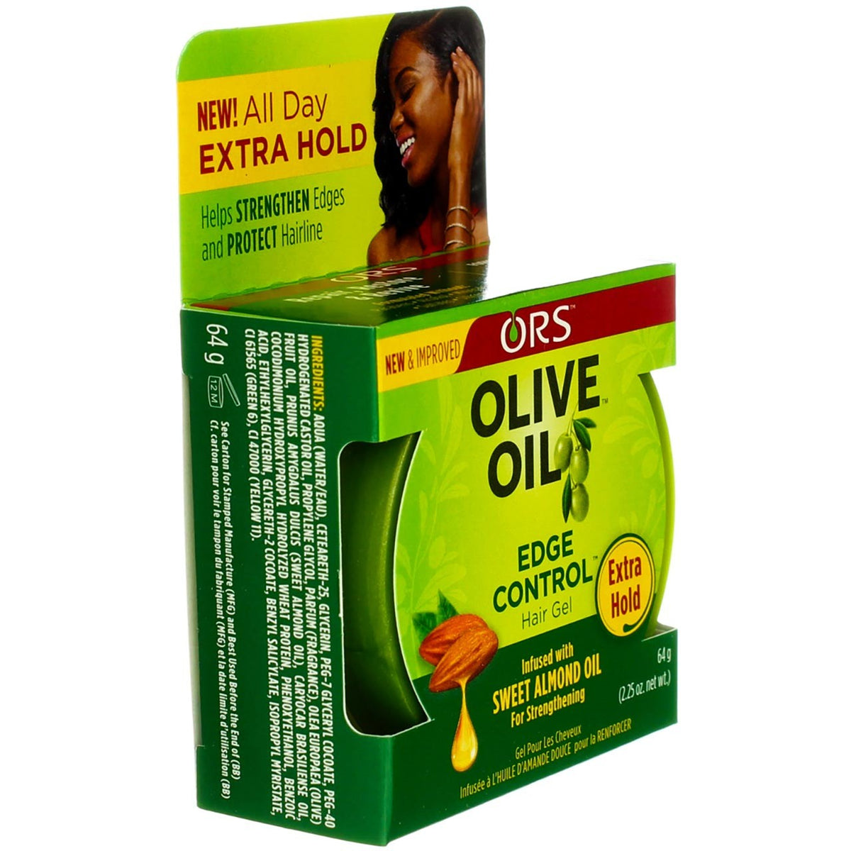 Olive Oil Edge Control Gel - Extra Hold, Moisturizing, Alcohol-Free, 2.25 oz, 6 Pack